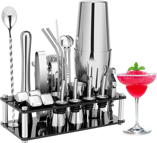 Cocktail shaker set piece - cocktail, set,