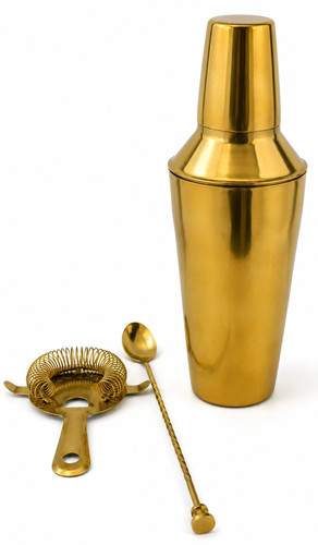 Golden cocktail shaker - shaker, set