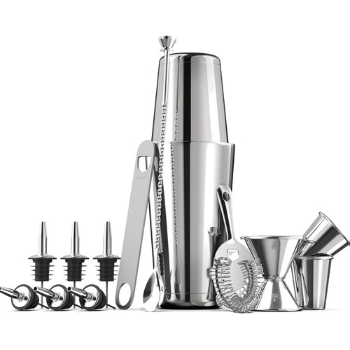 Cocktail shaker set 14 piece - shaker, 14-piece